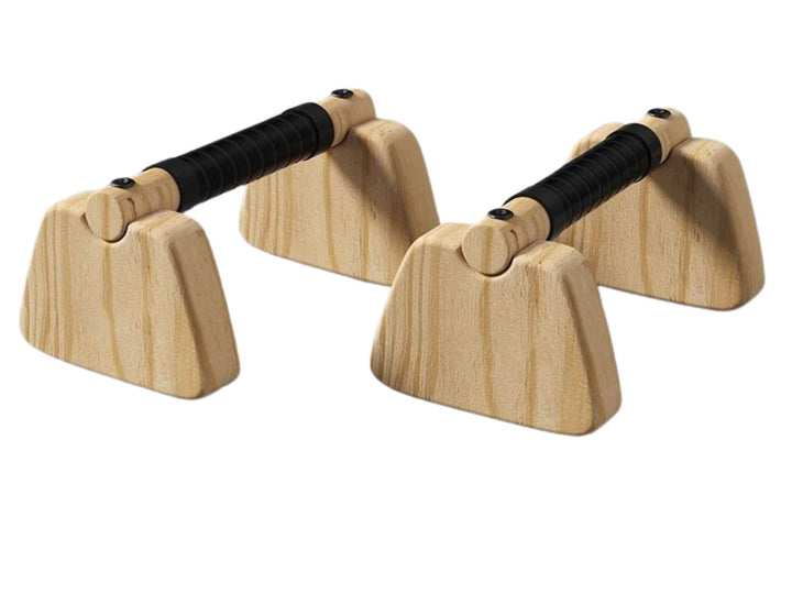 Premium Wooden Push-up Bars – Beech Wood Pull Up Stand Handles for Home Fitness, Calisthenics Exercise Equipment, Non-slip 