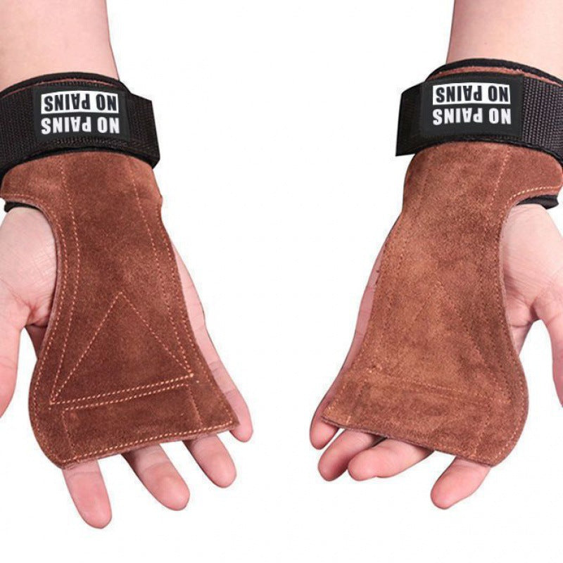 Premium Cowhide Gym Grips - Palm Guards & Protectors for Weightlifting, Gymnastics & Fitness Training - Durable Workout 