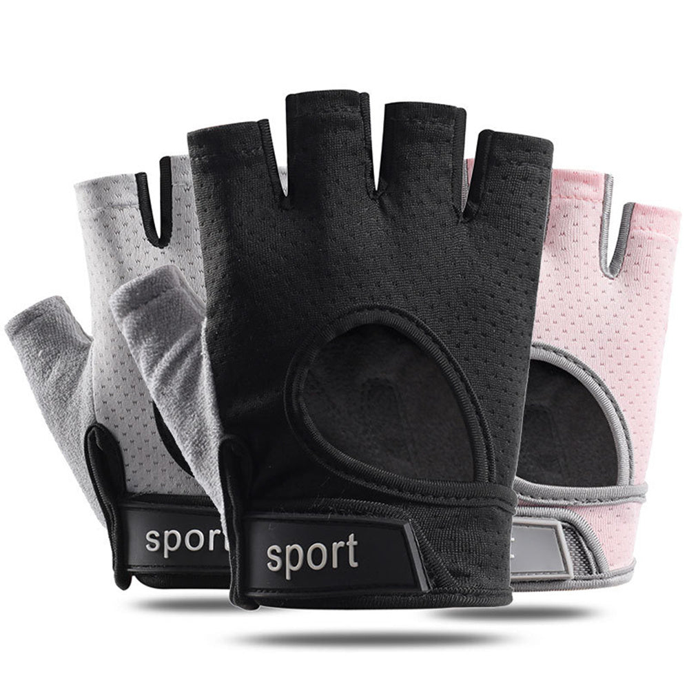 Premium Half Finger Gloves for Gym & Cycling - Anti-Slip Gel Pad Workout Gloves for Men & Women, Fingerless Fitness Gloves,