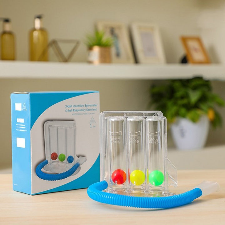 Premium Breathing Exerciser – 3-Ball Lung Function Trainer for Respiratory Health, Improve Lung Capacity & Prevent Mucus 