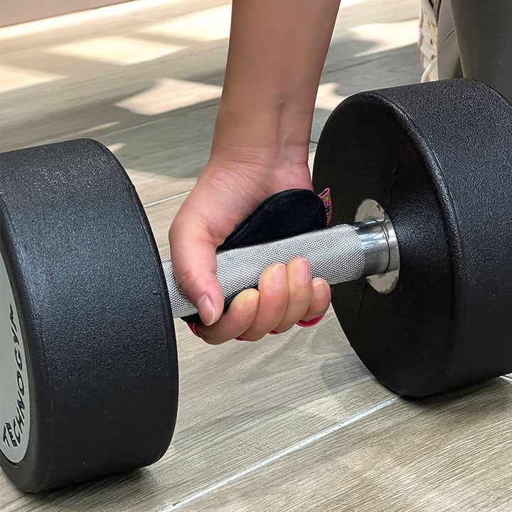 Premium Cowhide Weightlifting Gloves for Men & Women - Fitness Gym Grip Pads with 4 Finger Loop, Hand Palm Protection for 