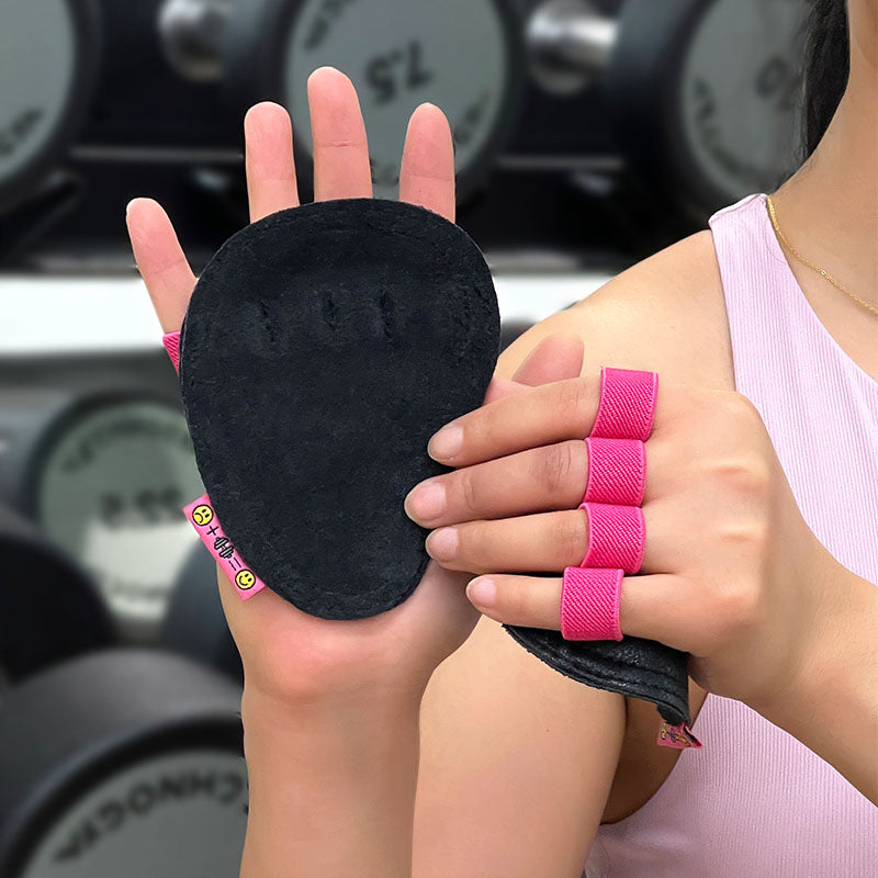 Premium Cowhide Weightlifting Gloves for Men & Women - Fitness Gym Grip Pads with 4 Finger Loop, Hand Palm Protection for 