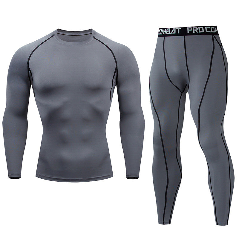 Premium Men’s Compression Sportswear Set – Quick-Dry Gym Suit, Yoga & Fitness Tracksuit, 2-Piece Workout Outfit