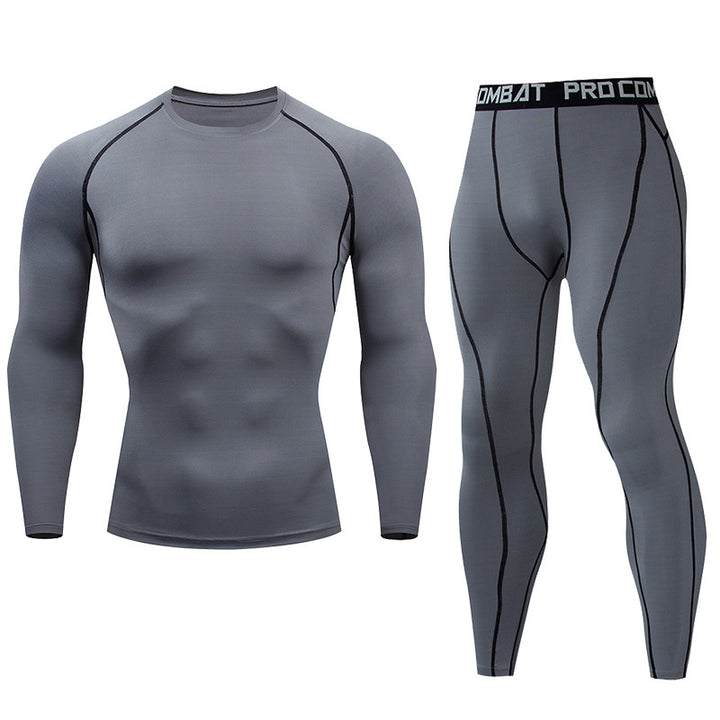 Premium Men’s Compression Sportswear Set – Quick-Dry Gym Suit, Yoga & Fitness Tracksuit, 2-Piece Workout Outfit