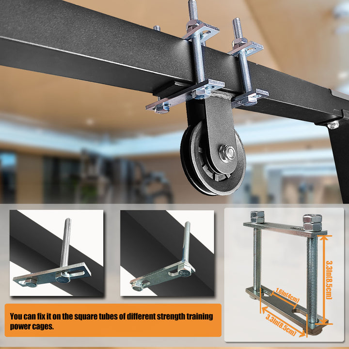 Premium DIY Fitness Double Pulley System – Home Gym Rope Pulldown Attachment for Biceps, Triceps, and Forearm Exercises, 