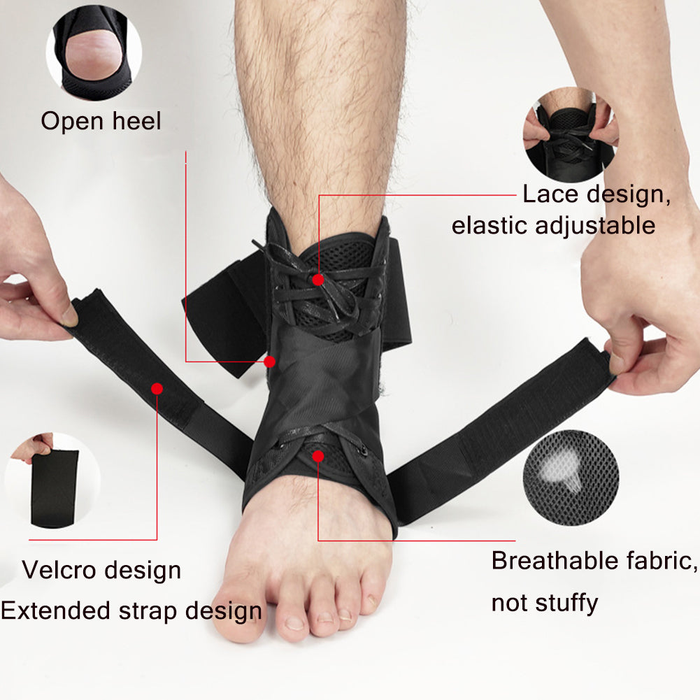 Premium Adjustable Ankle Brace - Compression Support Strap for Pain Relief, Elastic Ankle Guard for Basketball and Sports 