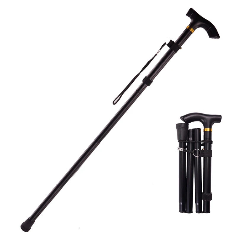 Premium Multifunctional Walking Stick – Telescopic Hiking Cane, Folding Trekking Poles for Seniors, Lightweight Aluminum 