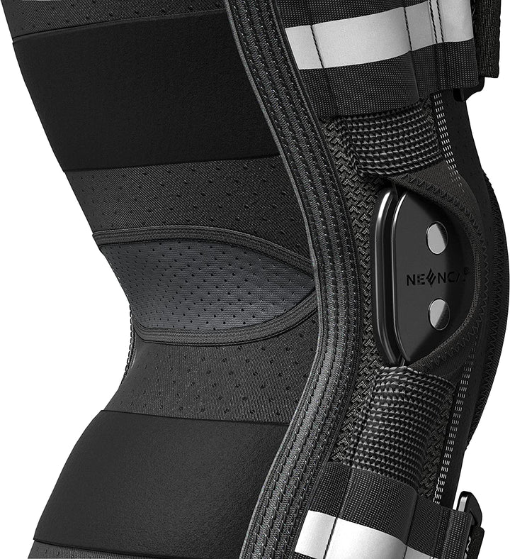 Premium Hinged Knee Brace for Pain Relief & Support, Copper Stabilizers for ACL, Meniscus Tear, Arthritis, Adjustable Open 