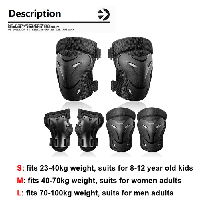 Premium Protective Gear Set for Kids & Adults – Elbow, Knee, Wrist Pads for Skateboarding, Roller Skating, BMX, Cycling, & 