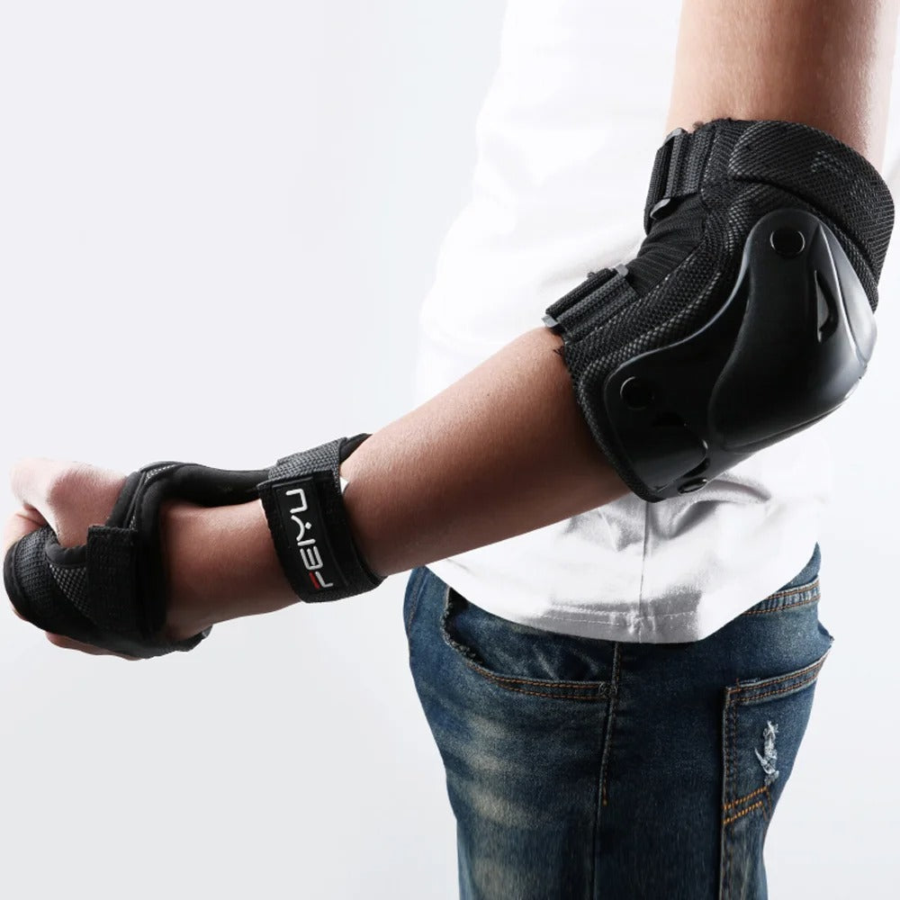 Premium Protective Gear Set for Kids & Adults – Elbow, Knee, Wrist Pads for Skateboarding, Roller Skating, BMX, Cycling, & Outdoor Sports – Adjustable, Breathable, Shockproof Safety Pads - StrengthXPhysiotherapy