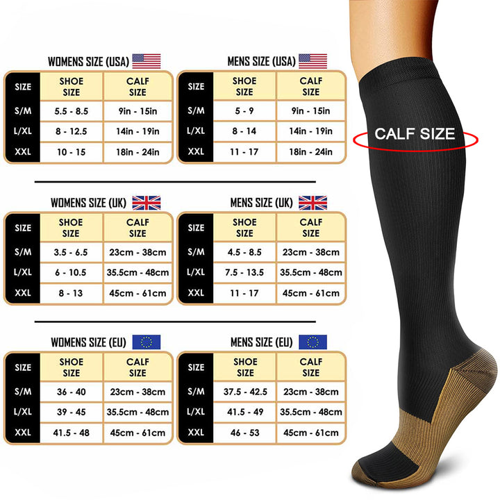 Premium Compression Socks 20-30mmHg for Men & Women – Medical Nursing Stockings for Varicose Veins, Edema, Pregnancy