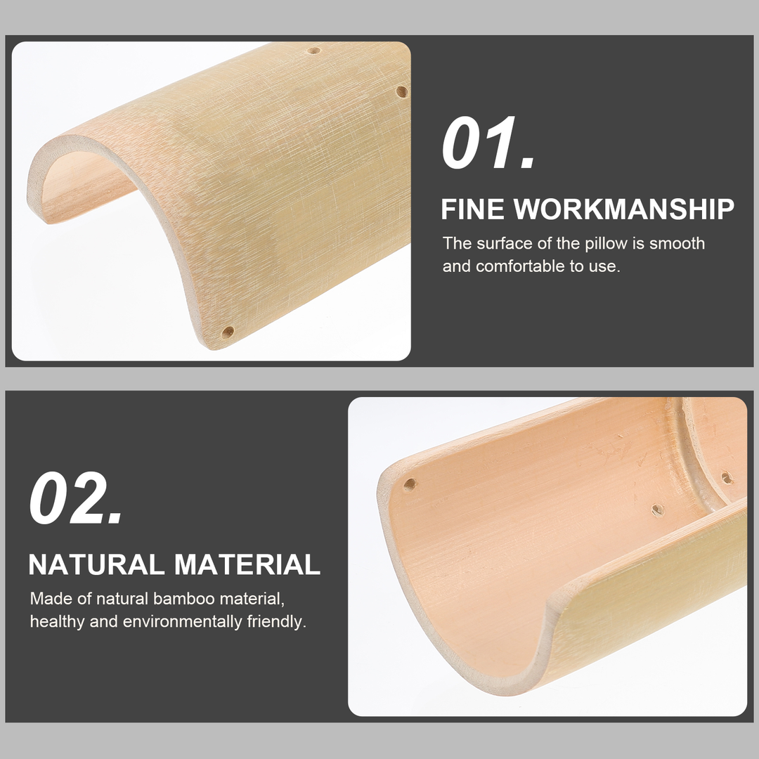 Premium Bamboo Cervical Pillow – U-Shaped Neck & Back Support for Sleep – Therapeutic Massage Cushion – Cool, Comfortable for