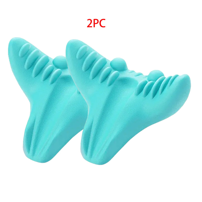 Premium Neck Support Pillow – Chiropractic Relaxer & Shoulder Traction Stretcher – Therapeutic Cervical Spine Alignment 