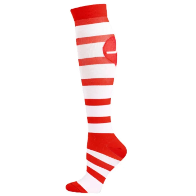 Premium Cycling Compression Socks for Men & Women – Prevent Varicose Veins, Edema & Diabetes – Knee Support for Running,