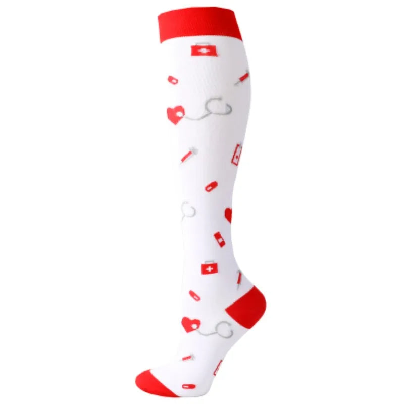 Premium Cycling Compression Socks for Men & Women – Prevent Varicose Veins, Edema & Diabetes – Knee Support for Running,