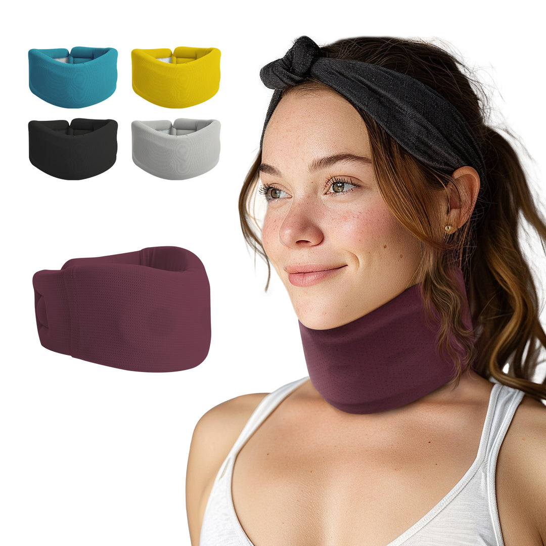 Premium Adjustable Neck Brace Foam Cervical Collar for Pain Relief, Comfortable Support for Home Use and Sleeping, Various 