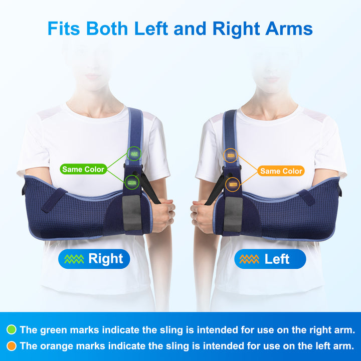 Premium Shoulder Abduction Sling Support with Pillow for Injury Recovery, Medical Immobilizer, Ventilated Mesh, Universal 