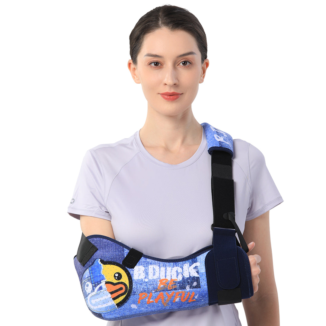 Premium Shoulder Abduction Sling Support with Pillow for Injury Recovery, Medical Immobilizer, Ventilated Mesh, Universal 