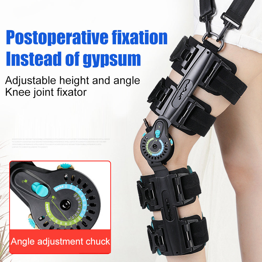 Premium Adjustable Hinged Knee Brace for Postoperative Recovery, ROM Immobilizer for ACL, MCL, Meniscus Tear, and Ligament 