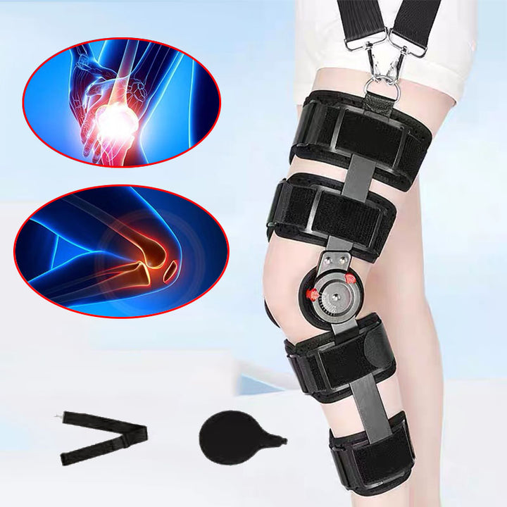 Premium Adjustable Hinged Knee Brace for Postoperative Recovery, ROM Immobilizer for ACL, MCL, Meniscus Tear, and Ligament 