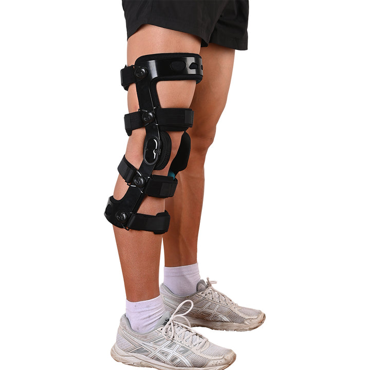 Premium Adjustable Knee Brace for ACL, Meniscus & Ligament Injuries | ROM Hinged Orthopedic Support for Men & Women | Optimal Stability & Comfort - StrengthXPhysiotherapy