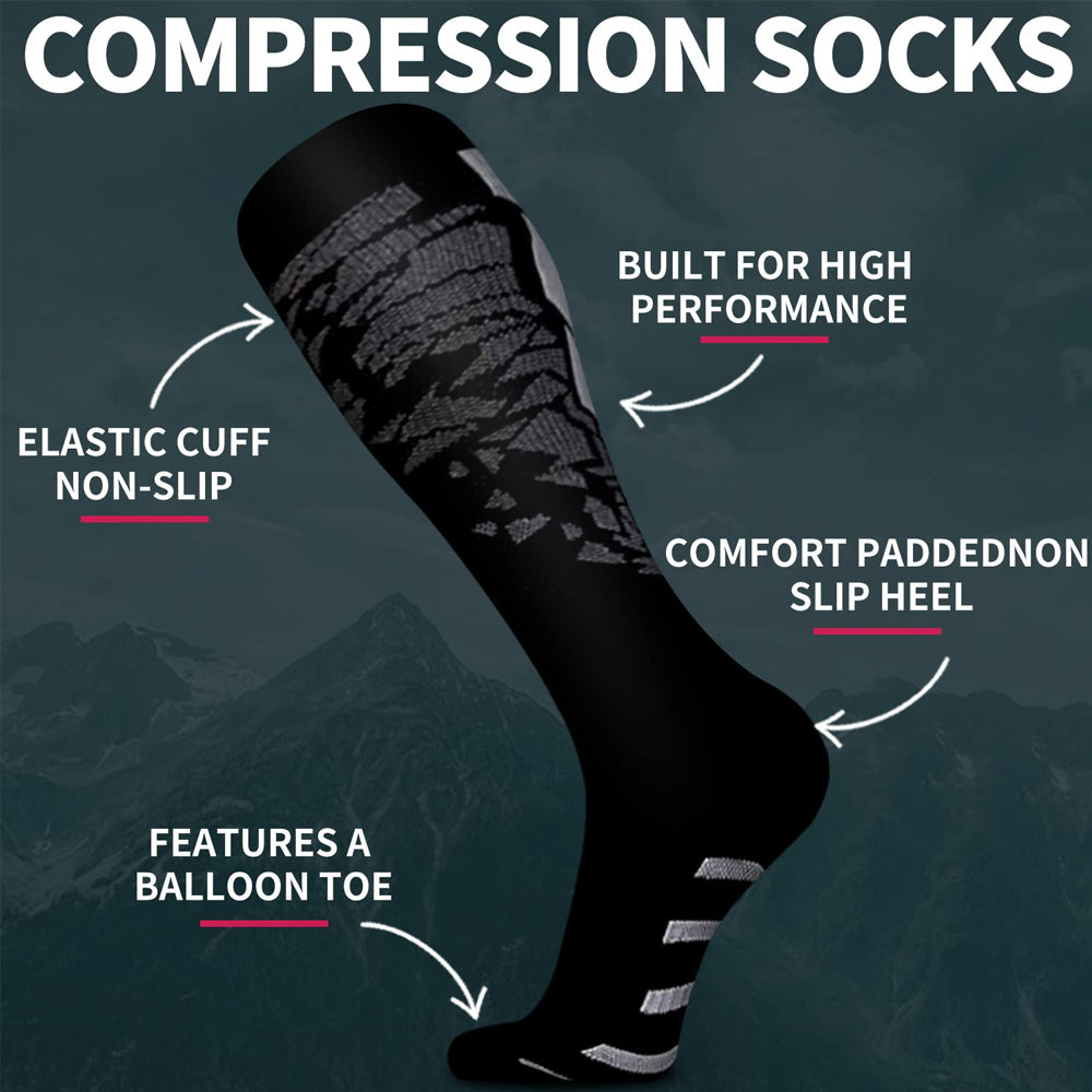 Premium Sports Compression Socks for Men & Women – Calf Support for Running, Flight Travel, Pregnancy, Athletic, and 