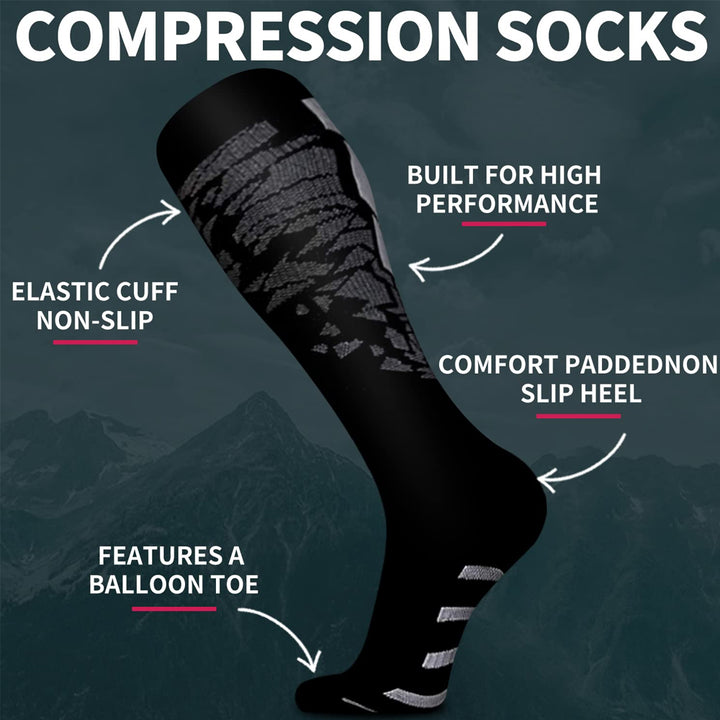 Premium Sports Compression Socks for Men & Women – Calf Support for Running, Flight Travel, Pregnancy, Athletic, and 