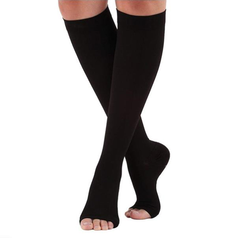 Premium Compression Support Stockings for Varicose Veins – Below Knee Circulation Socks for Pain Relief, Muscle Support &