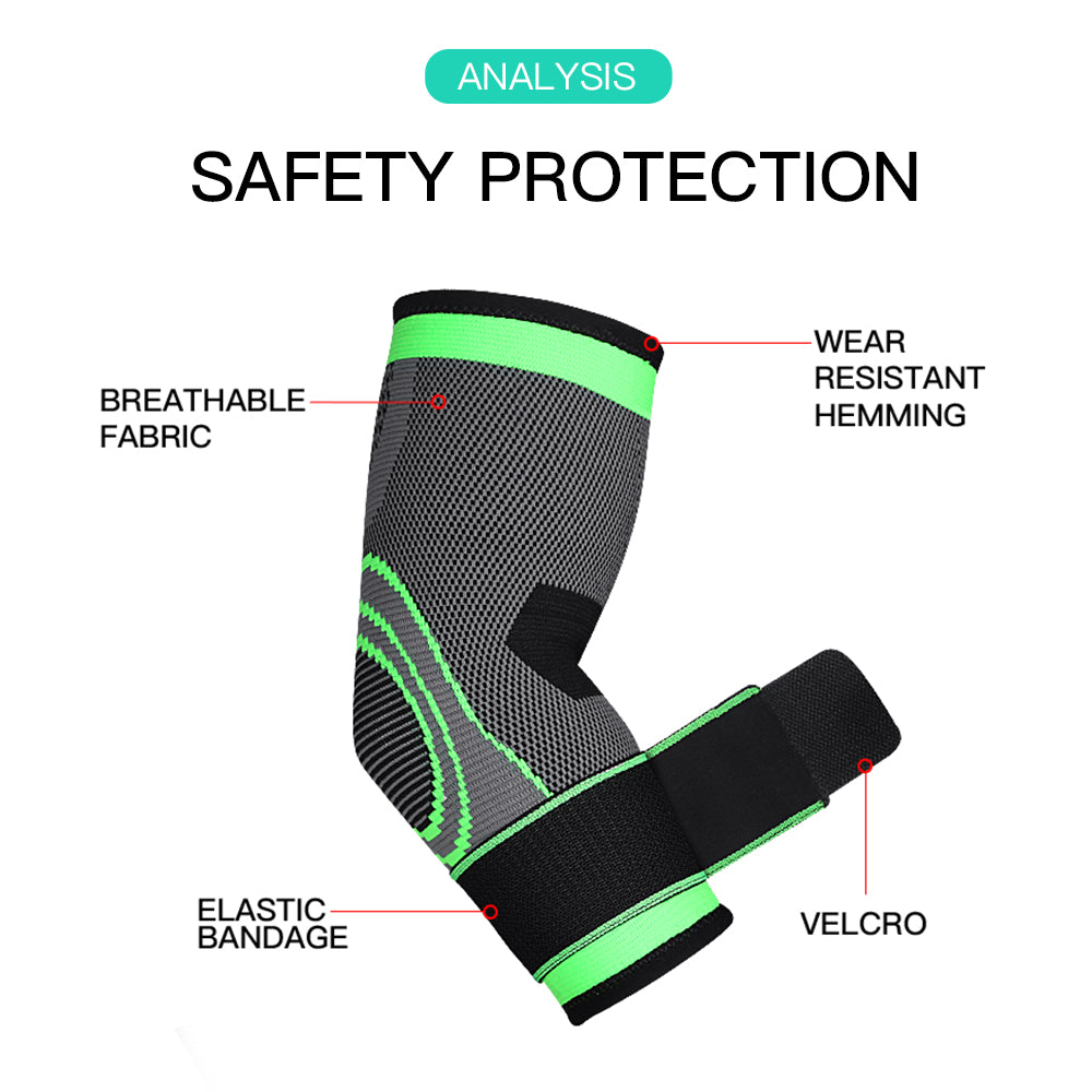 Premium Breathable Elastic Elbow Support Arm Sleeve for Basketball & Badminton – One-Piece Design, Comfortable & Protective,