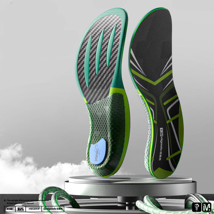 Premium Carbon Plate Running Insoles for Enhanced Propulsion and Speed Rebound - Full-Length Design for Marathon and Racing