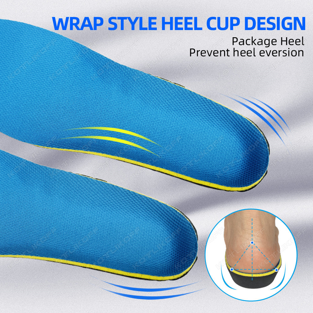 Premium High Arch Support Orthopedic Insoles for Plantar Fasciitis Relief, Cushioning Foot Inserts for Flat Feet, Deep Heel 