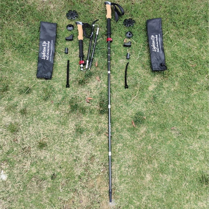 Premium Ultralight Folding Trekking Pole – Adjustable Telescopic Walking Stick, Aviation-Grade Aluminum Alloy, EVA Anti-Slip Handle, Portable for Hiking, Camping, and Outdoor Adventures - StrengthXPhysiotherapy