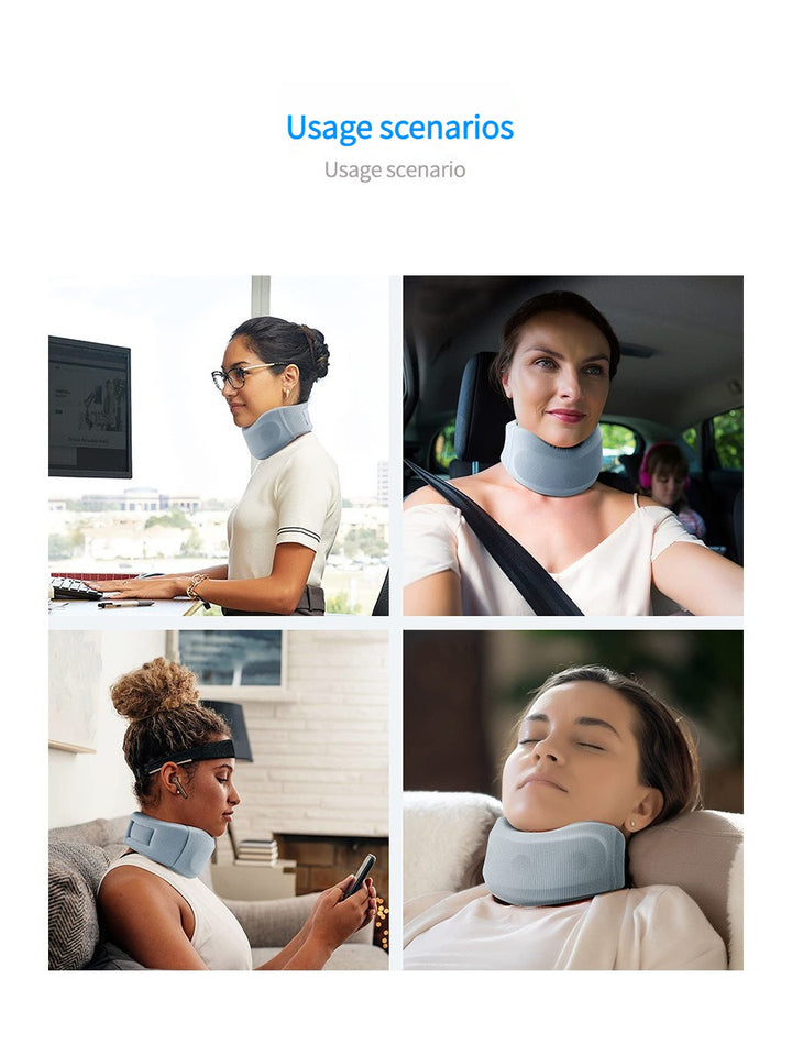 Premium Silicone Neck Brace for Cervical Pain Relief, Breathable & Waterproof Support Collar for Neck Injuries, Stiffness, 