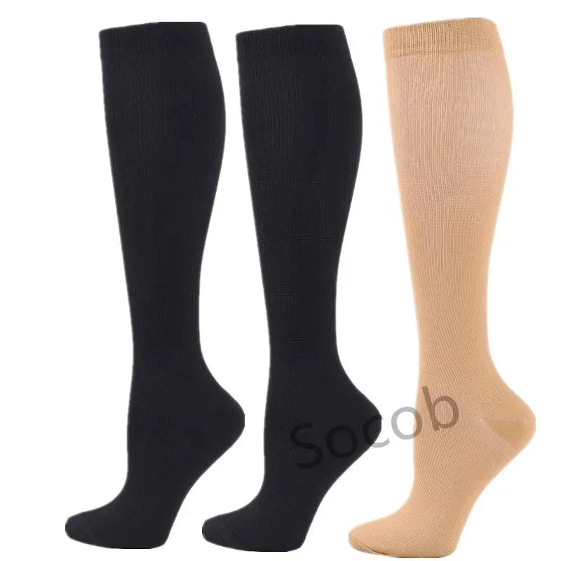 Premium Compression Socks for Men & Women – Elastic Sports, Running, Hiking, Pregnancy & Flight Socks for Varicose Veins, Swollen Legs, Marathon Support - StrengthXPhysiotherapy