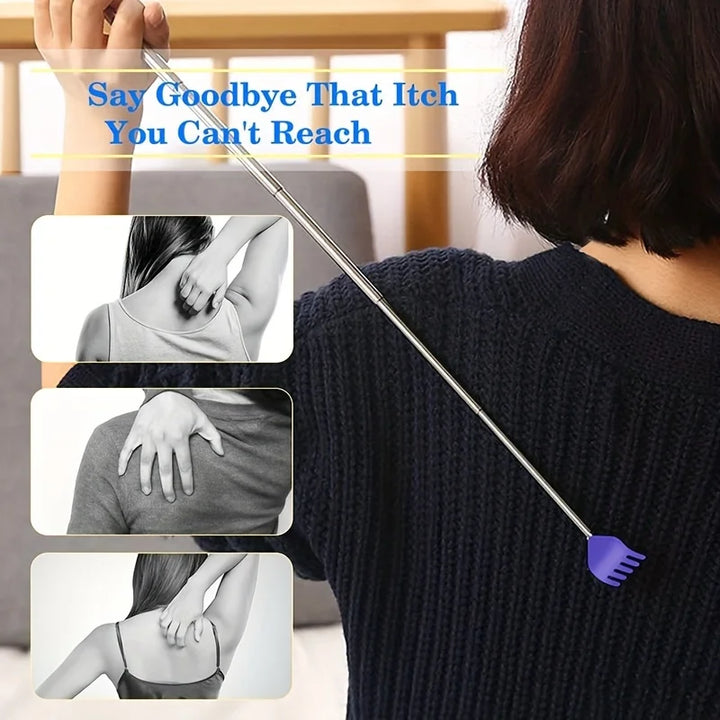 Premium Back Extendable Scratcher - Telescopic Body Massage Claw for Muscle Relaxation, Anti-Itch Relief, and Retractable 
