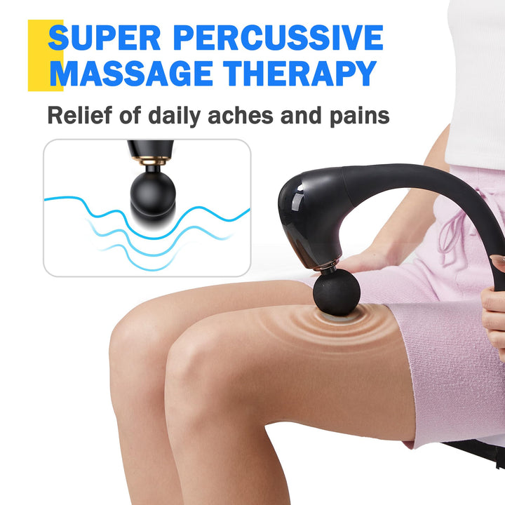 Premium Percussion Massage Hammer – Powerful Muscle Relief Gun for Neck, Back, Shoulder, and Leg Pain – Deep Tissue Massager with Flexible Design for Athletes and Everyday Use - StrengthXPhysiotherapy