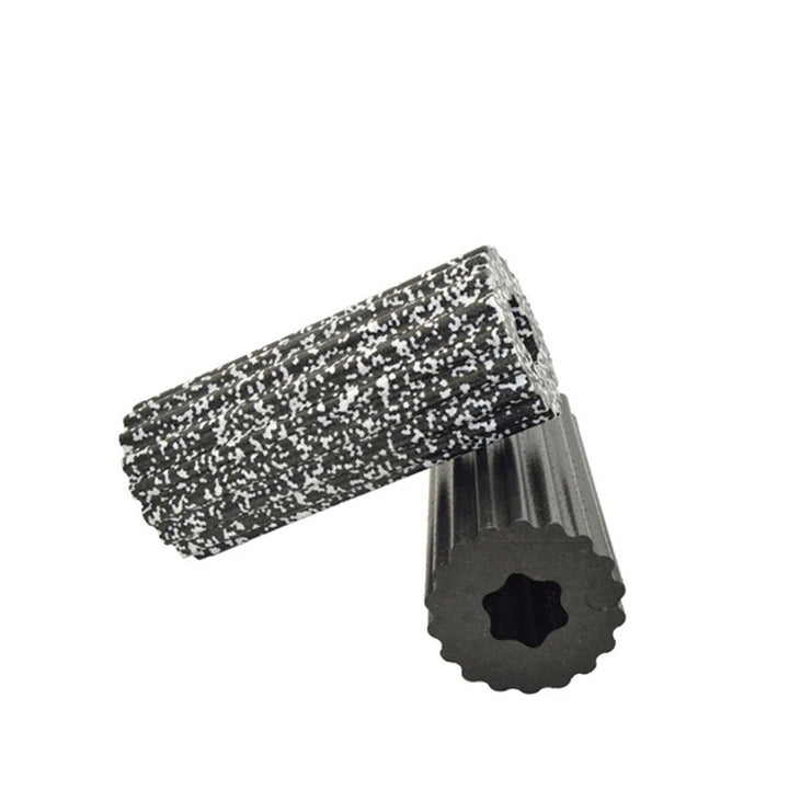 Premium EPP Foam Roller for Muscle Relaxation, Yoga Column, High Hardness, Hollow Shaft, Lean Leg Fitness, Plum Shaped Design, Smooth Surface, Black & Red, 30x15x15cm - StrengthXPhysiotherapy