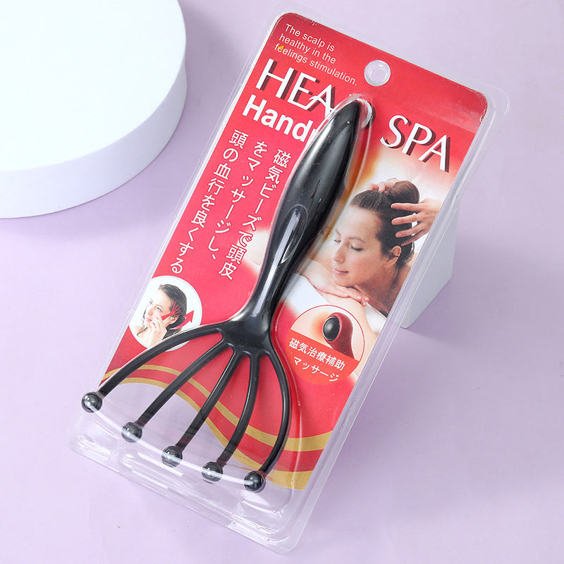 Premium Nine-Claw Head Massager - 360° Rotating Massage Beads, Handheld Steel Ball Design for Scalp & Neck Relaxation, Stress