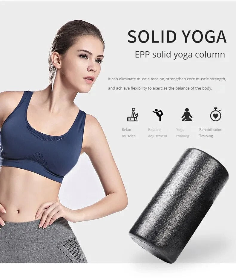 Premium High-Density Foam Roller for Back Stretching, Yoga, Pilates & Muscle Recovery, Firm Full-Body Athletic Massage Tool for Post-Workout Flexibility, Deep Tissue Therapy, 36x6 inch - StrengthXPhysiotherapy