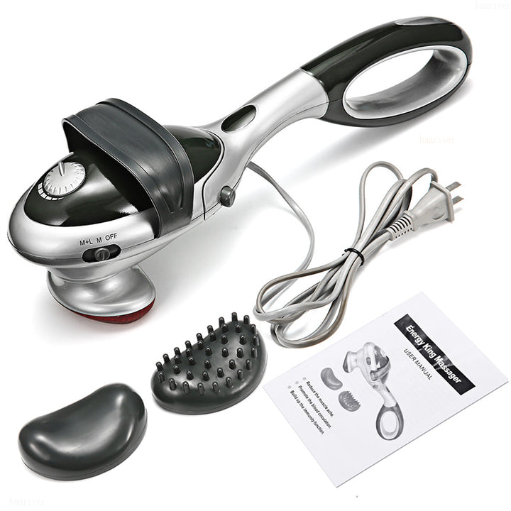 Premium Infrared Electric Handheld Massager with Heat - Full Body Percussion Massage Stick for Neck, Back, and Waist Relief, 