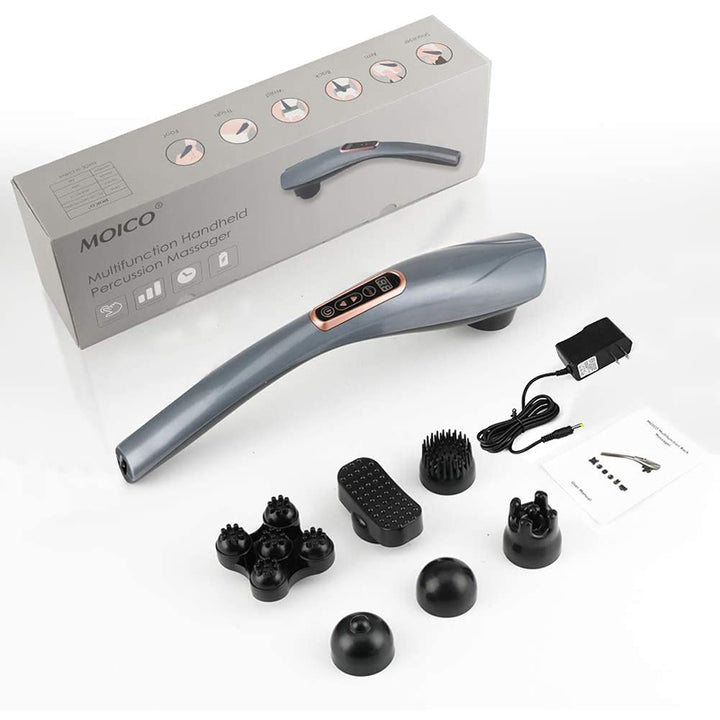Premium Infrared Electric Handheld Massager with Heat - Full Body Percussion Massage Stick for Neck, Back, and Waist Relief, 