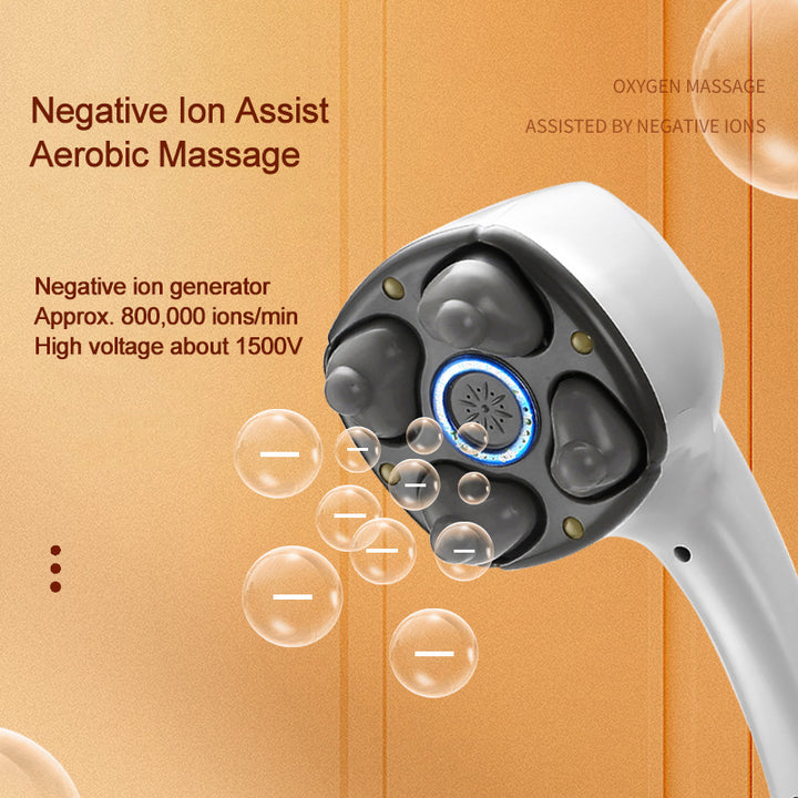 Premium Infrared Electric Handheld Massager with Heat - Full Body Percussion Massage Stick for Neck, Back, and Waist Relief, 