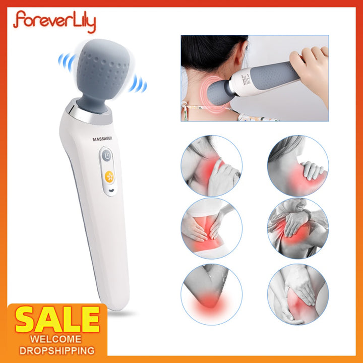 Premium USB Handheld Electric Wand Massager - High Frequency Vibration Deep Tissue Massage Machine for Body, Neck, and Back Pain Relief - StrengthXPhysiotherapy
