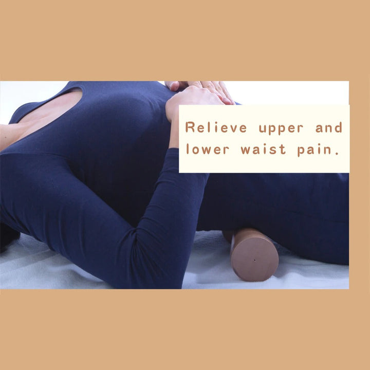 Premium Wood Back Roller for Muscle Recovery, Spine Alignment & Pain Relief, Manual Back Massager, Deep Tissue Roller for Back, Waist, Neck, Shoulders, and Calves, High-Quality Rubber Wood - StrengthXPhysiotherapy