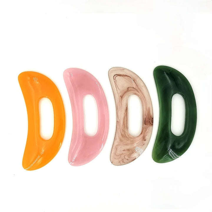 Premium Gua Sha Board - Natural Wood Massage Tool for Facial and Body Scraping Therapy, 18x8cm, Available in Yellow, Pink,