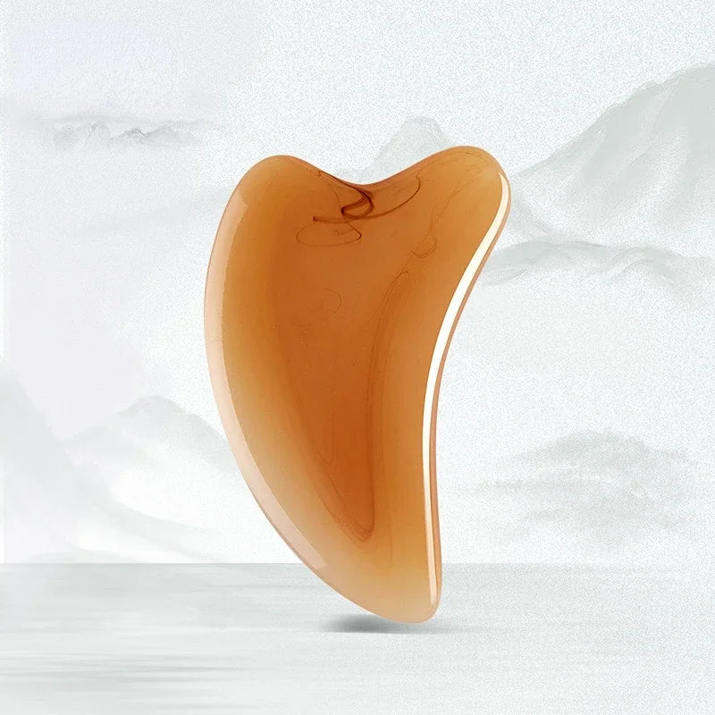 Premium Resin Face Lifting Gua Sha Tool - Y-shaped Fork Massage Plate for Facial Sculpting, Nose Massage, and Trigger Point
