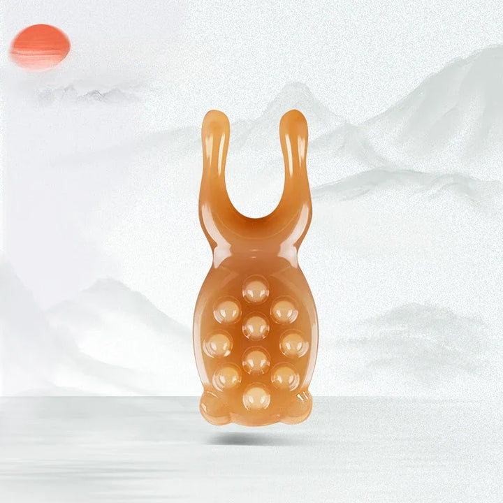 Premium Resin Face Lifting Gua Sha Tool - Y-shaped Fork Massage Plate for Facial Sculpting, Nose Massage, and Trigger Point