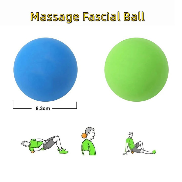 Premium Rubber Massage Ball for Muscle Relaxation, Pain Relief, and Trigger Point Therapy – Lacrosse Fascia Ball for Yoga, Fitness, Physiotherapy & Stress Relief - StrengthXPhysiotherapy