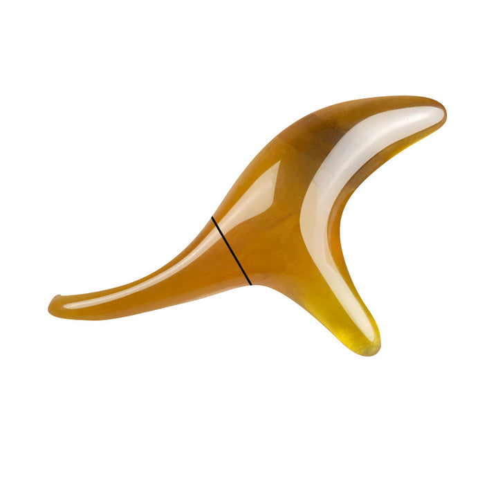 Premium Amber Resin Gua Sha Scraping Tool for Foot Massage and Relaxation, Antibacterial Beeswax Material, Ergonomic Handle