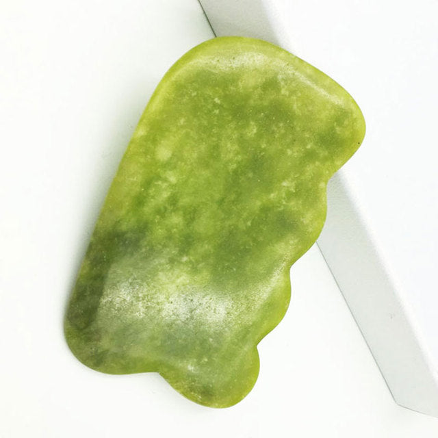 Premium Natural Jade Gua Sha Scraper Board for Face Massage, Acupoint Meridian Relaxation, Skin Lifting and Eye Care SPA Tool